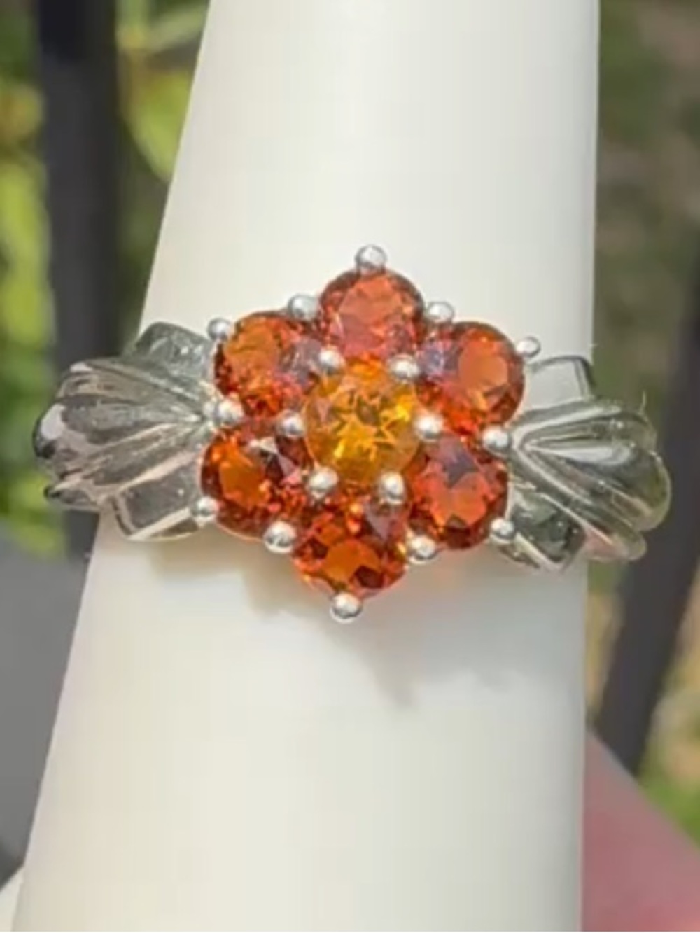 925 Spessartine Garnet Ring